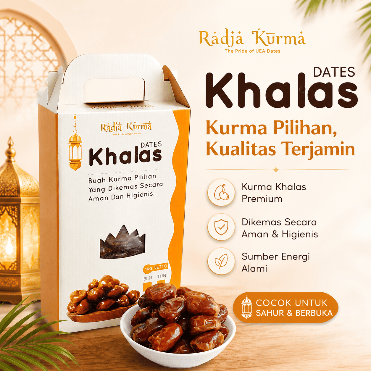 Kurma Khalas dan Kurma Tunis Bertangkai Murah di Tangerang