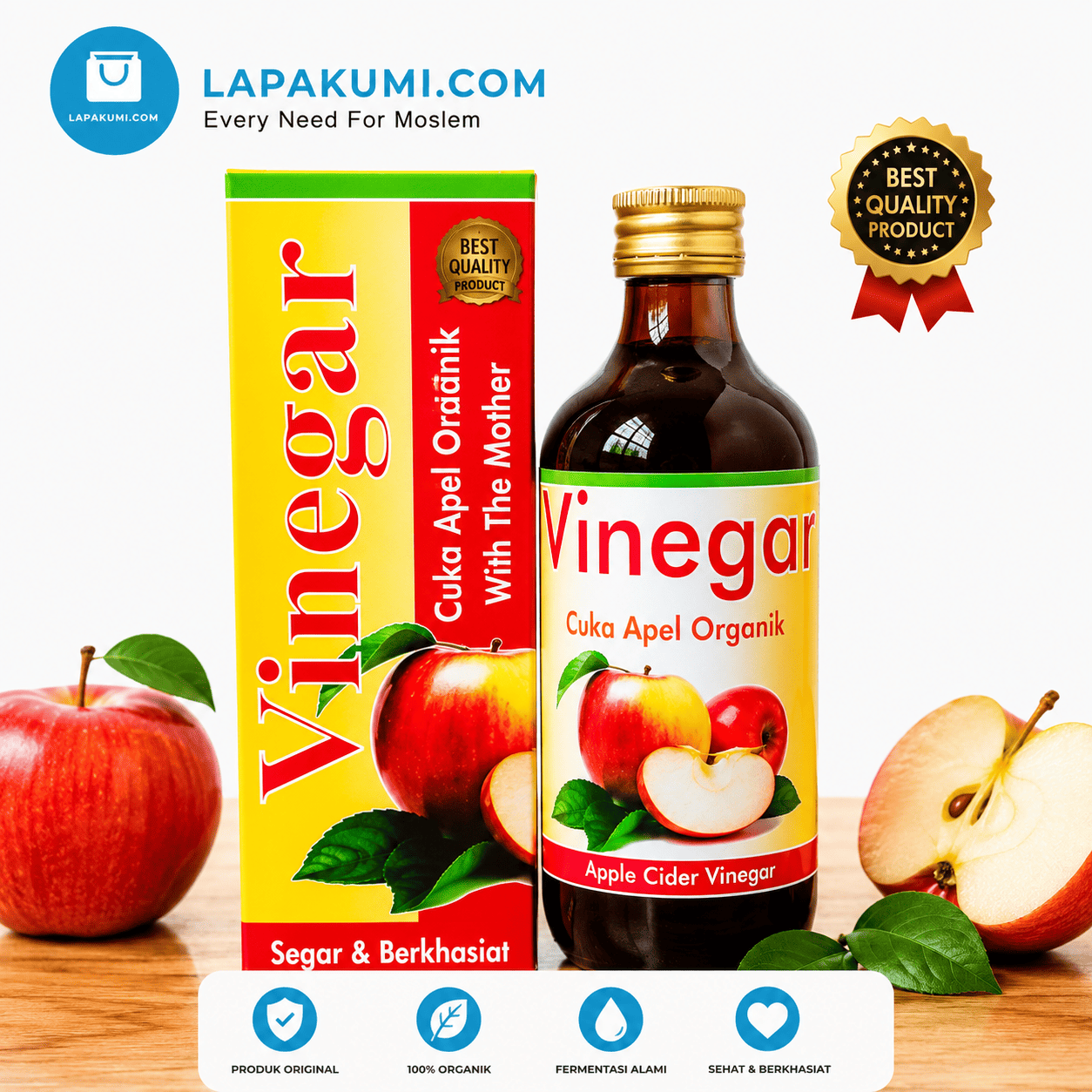 Cuka apel vinegar with the mother 
