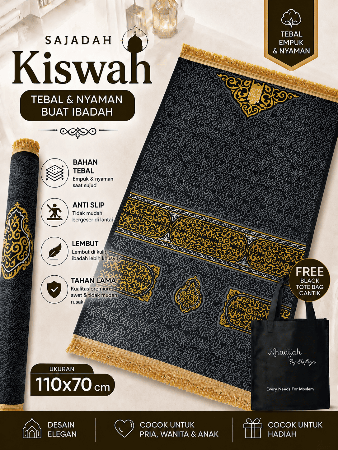 Sajadah Kiswah tebal