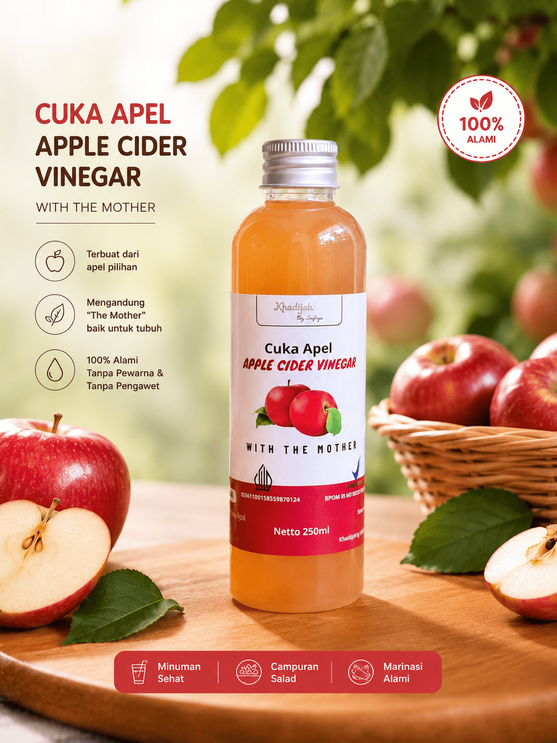 Cuka apel 250ml 
