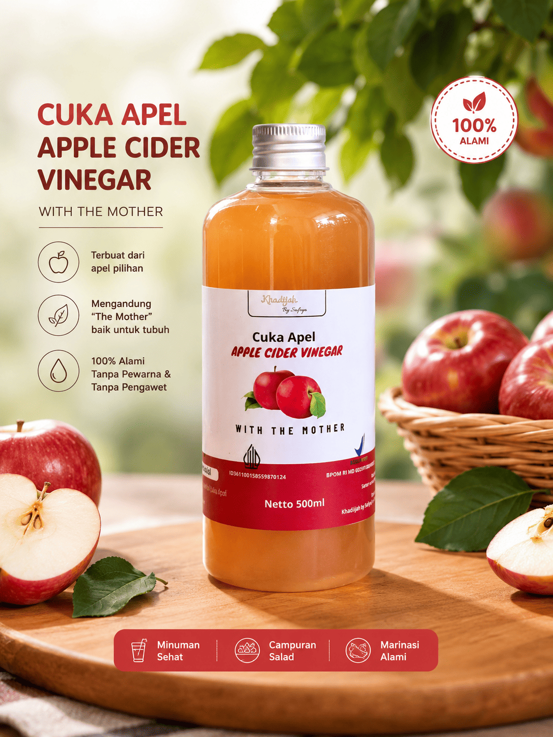 Cuka apel 500ml